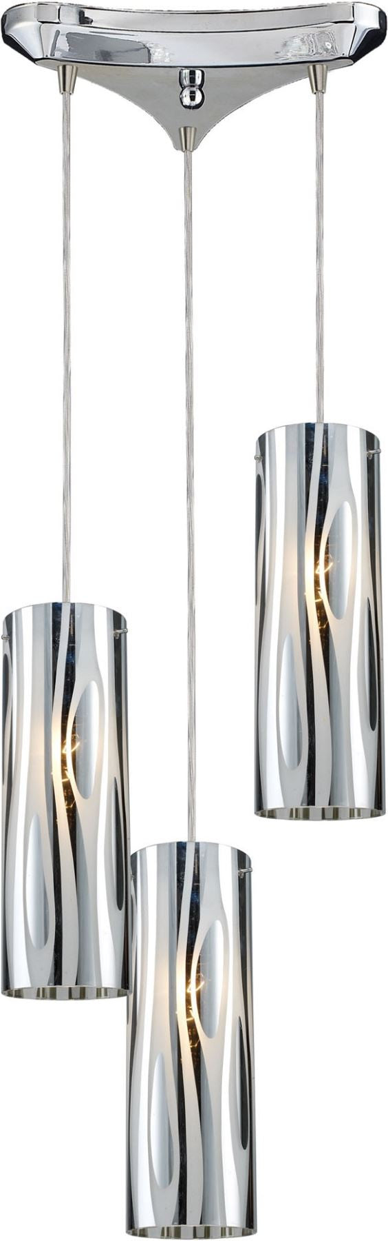 Chromia 3 Light Pendant In Polished Chrome