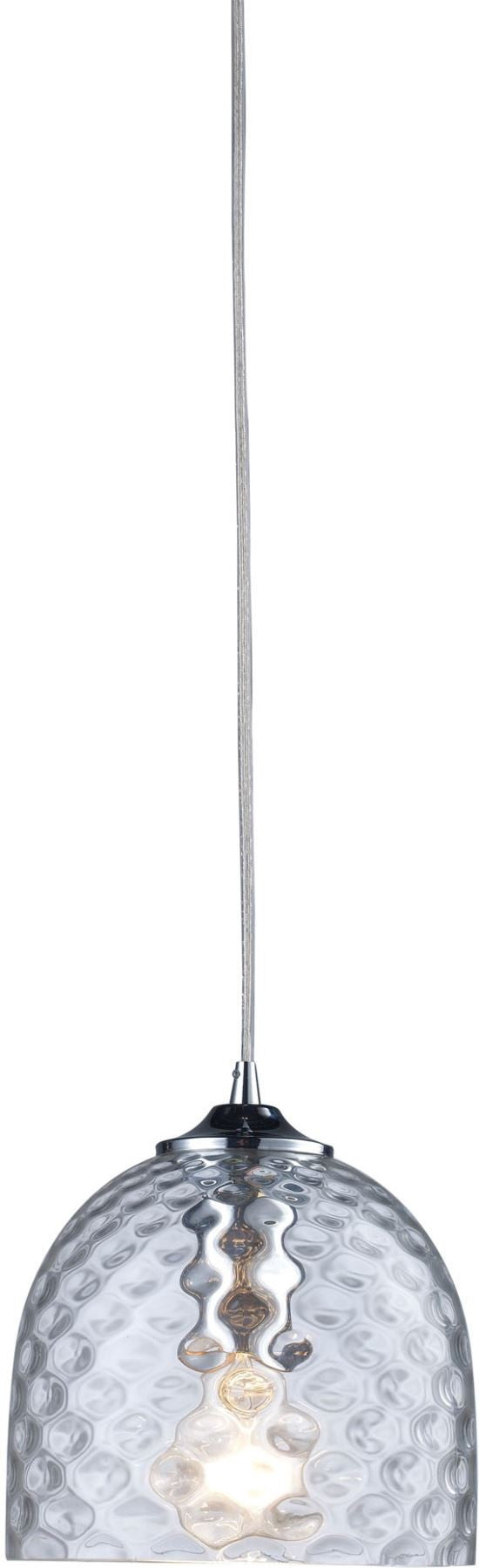 Viva 1 Light Pendant In Polished Chrome and Clear Glass