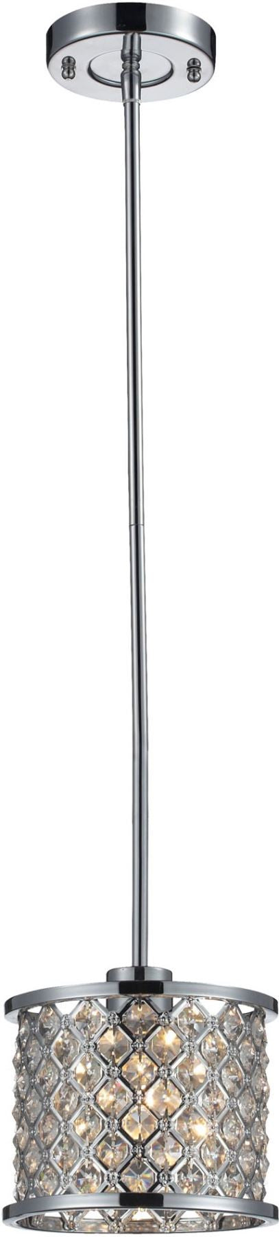Genevieve 1 Light Pendant In Polished Chrome