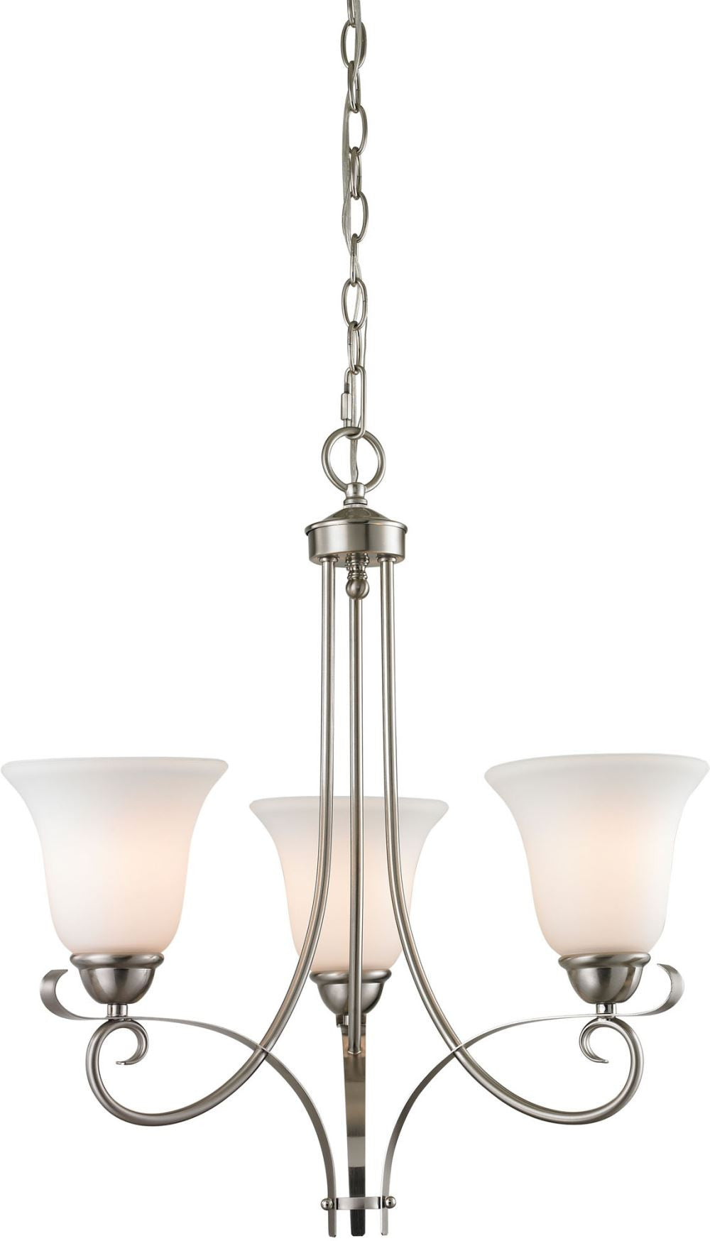 Brighton 3 Light Chandelier In Brushed Nickel