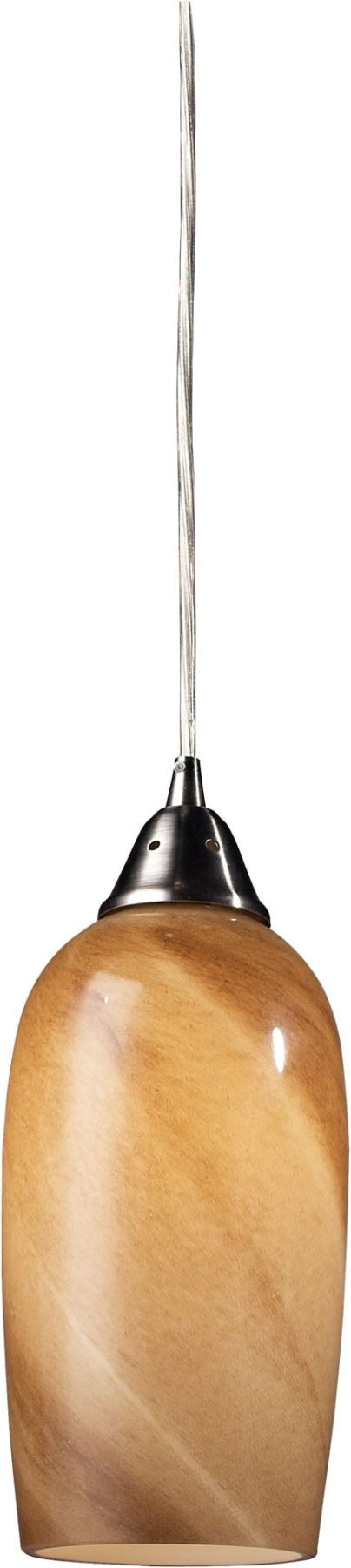 Sandstone 1 Light Pendant In Satin Nickel