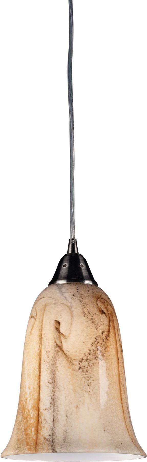 Granite 1 Light Pendant In Satin Nickel