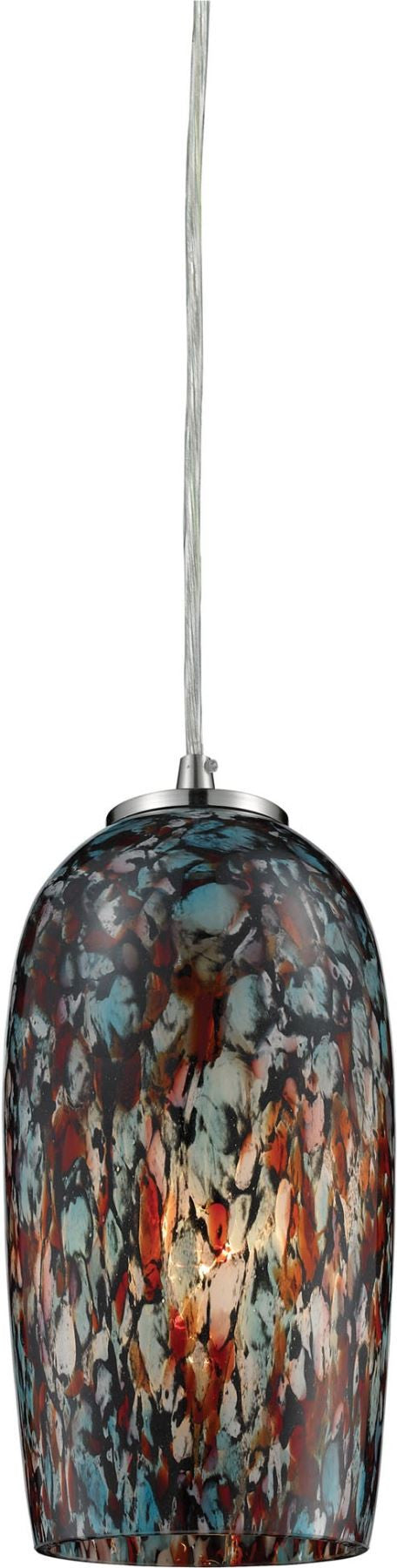 Collage 1 Light Led Pendant In Satin Nickel