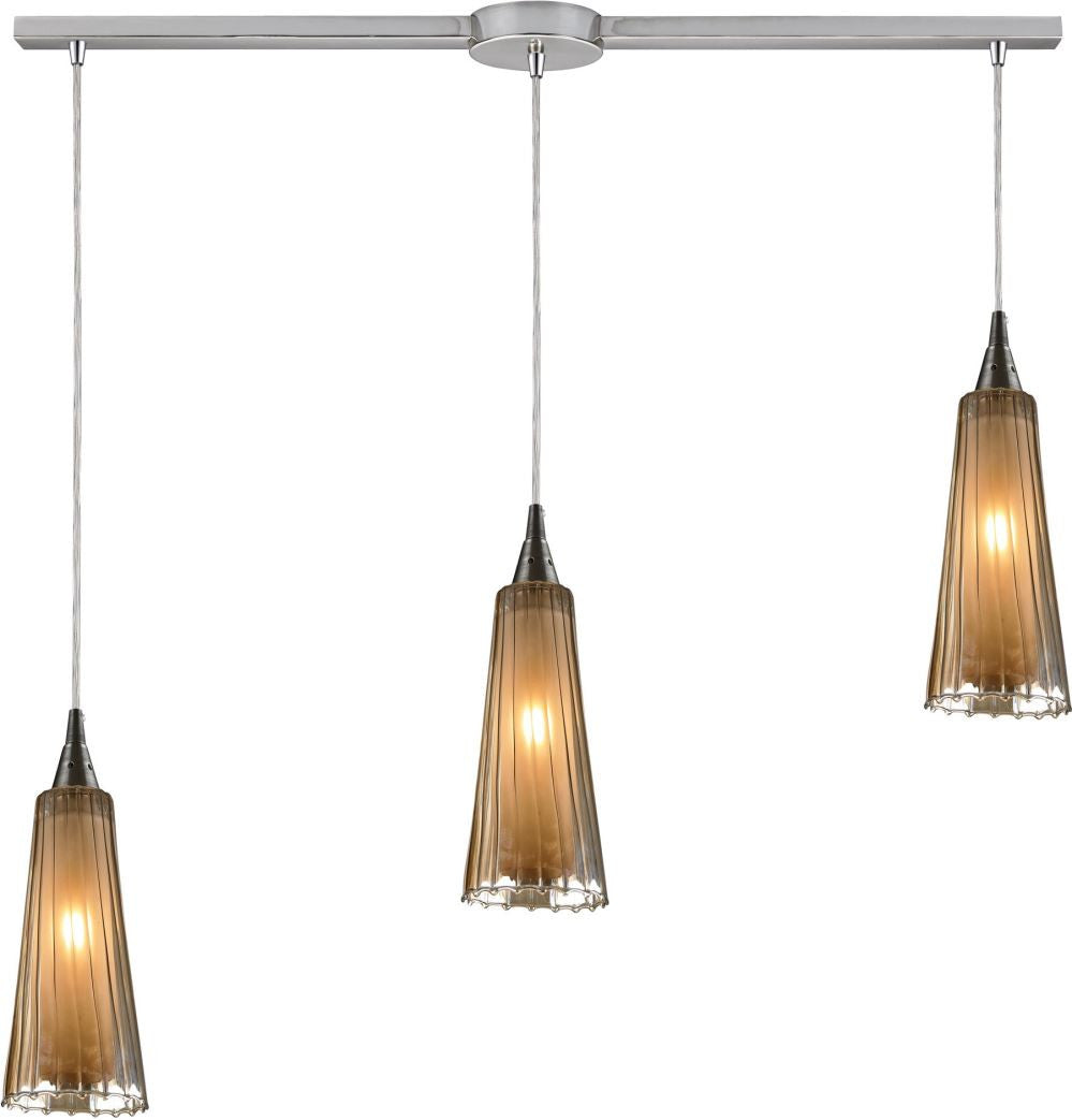 Encapsulate 3 Light Pendant In Satin Nickel