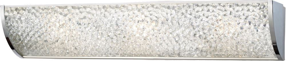 Encased Crystal 3 Light Vanity In Polished Chrome