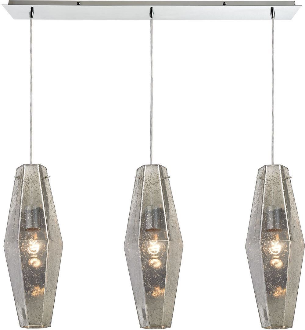 Pelham 3 Light Pendant In Polished Chrome