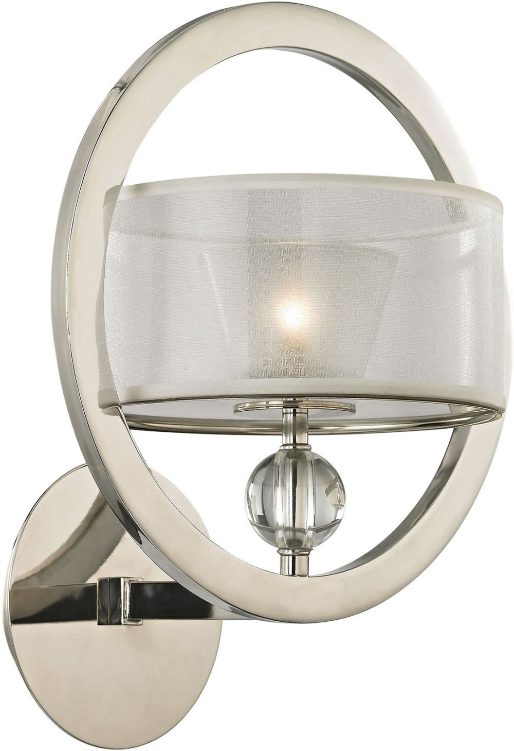 Corisande 1 Light Wall Sconce In Polished Nickel