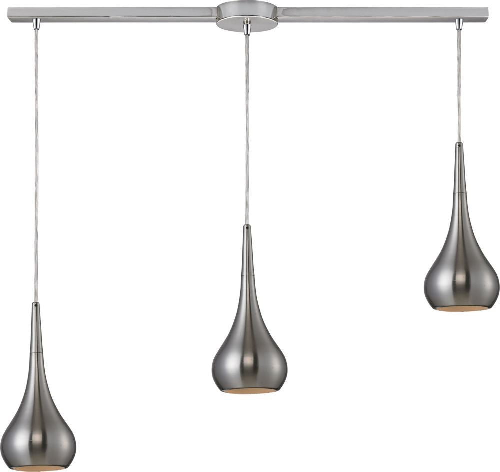 Lindsey 3 Light Pendant In Satin Nickel