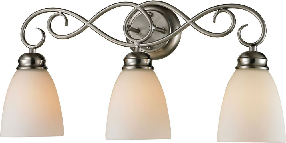 Chatham 3 Light Bath Bar In Brushed Nickel