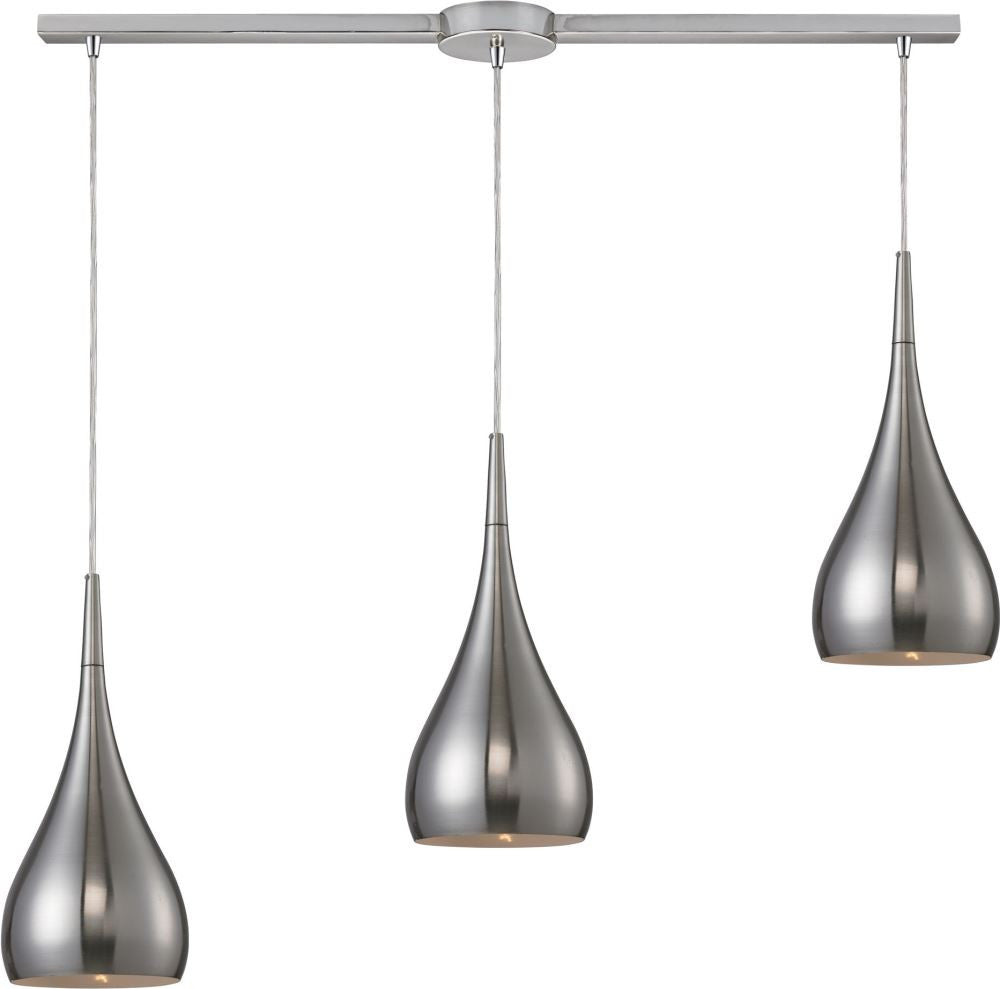 Lindsey 3 Light Pendant In Satin Nickel