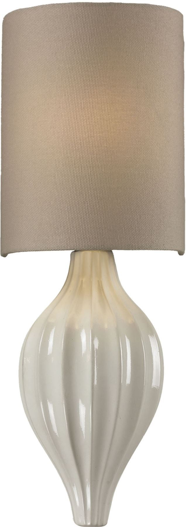 Lilliana 1 Light Wall Sconce In Cream and Aged Bronze