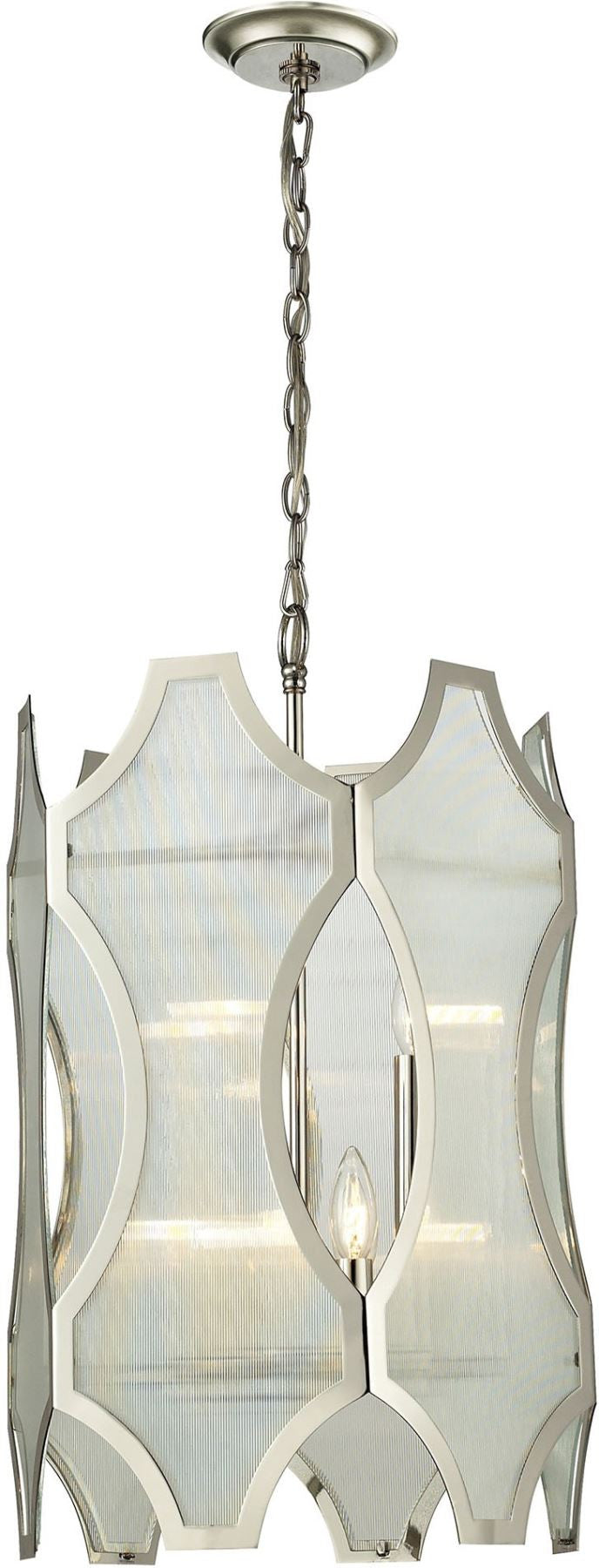 Benicia 6 Light Pendant In Polished Nickel