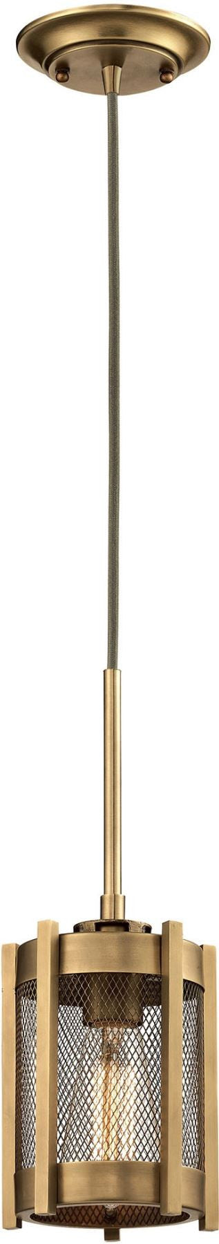Rialto 1 Light Pendant In Aged Brass
