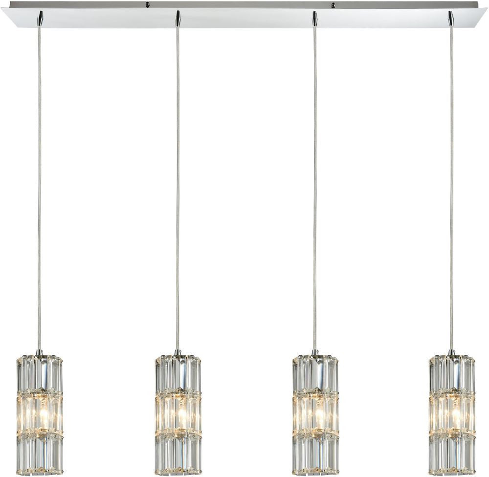 Cynthia 4 Light Linear Pendant In Polished Chrome