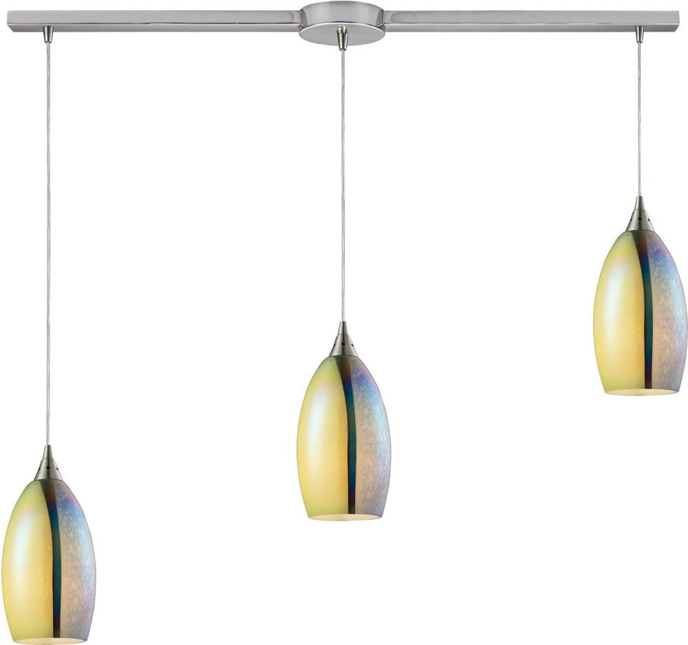 Horizon 3 Light Pendant In Satin Nickel