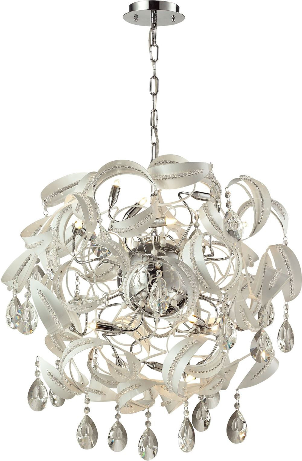 Zebula 16 Light Chandelier In White