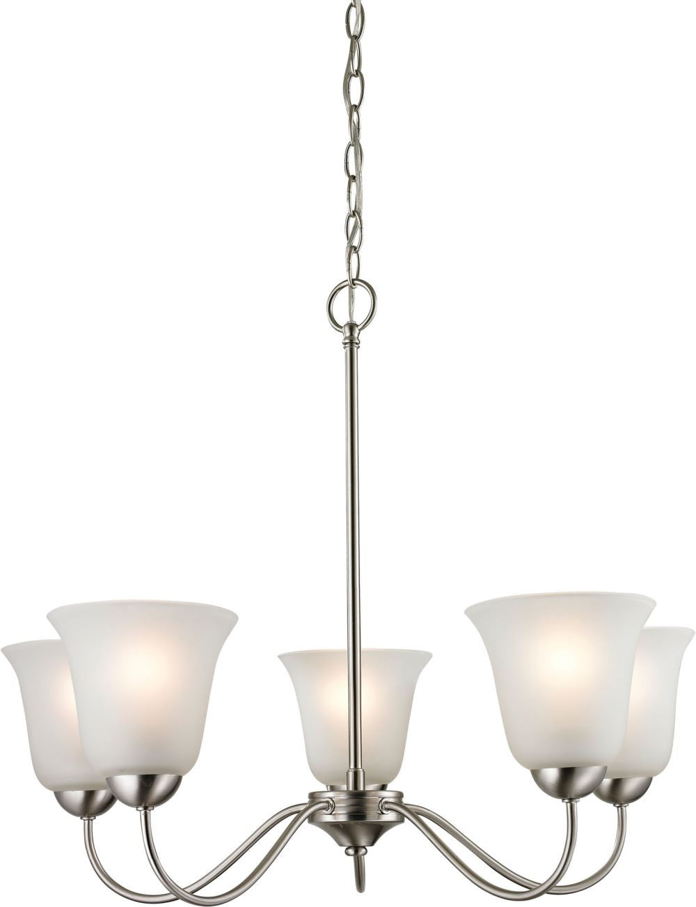 Conway 5 Light Chandelier In Brushed Nickel
