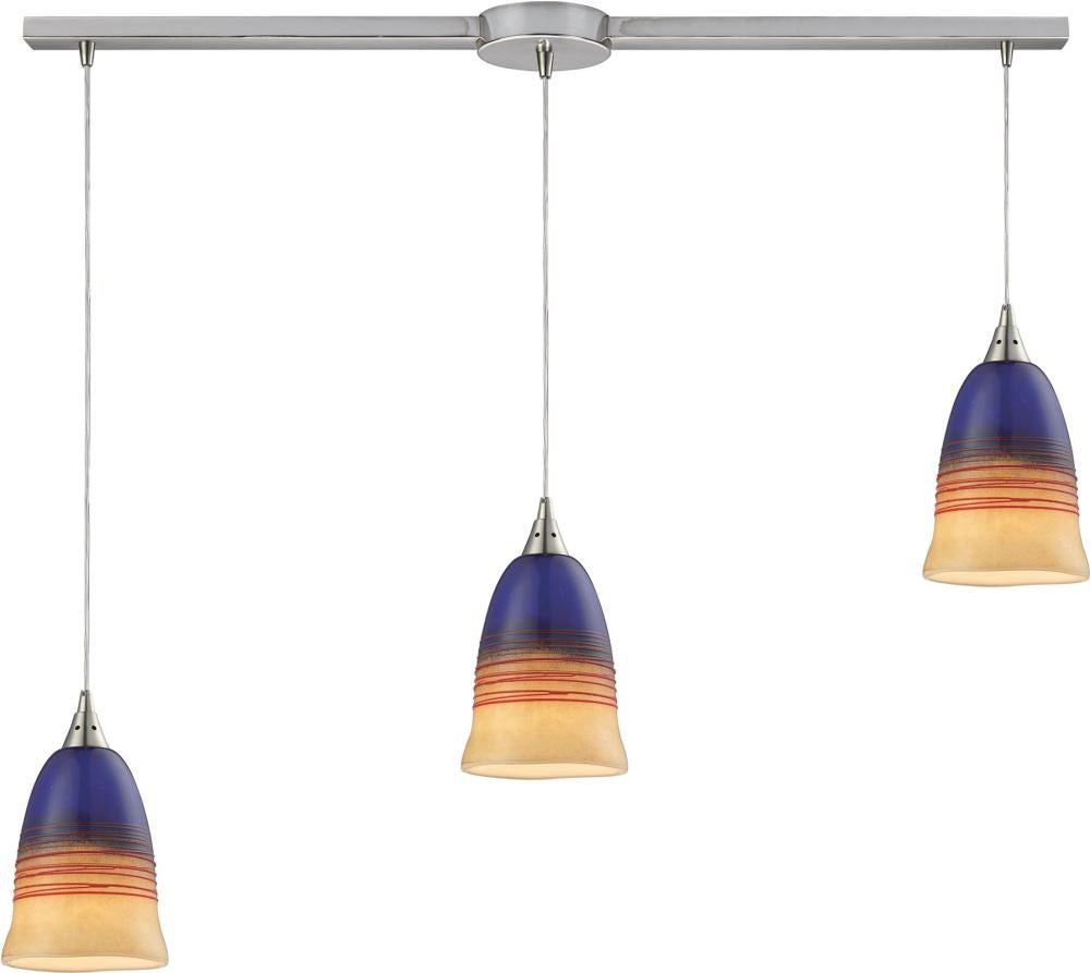 Canyon 3 Light Pendant In Satin Nickel