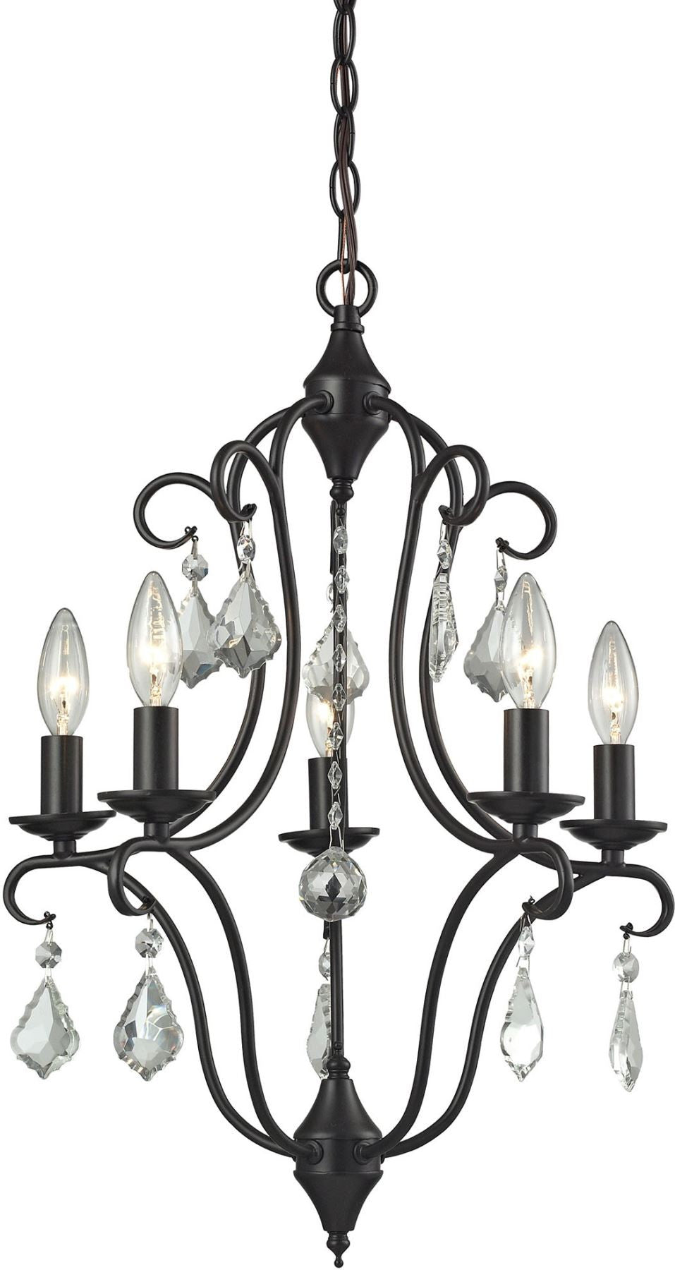 Chandette 5 Light Chandelier In Oil Rubbed Bronze