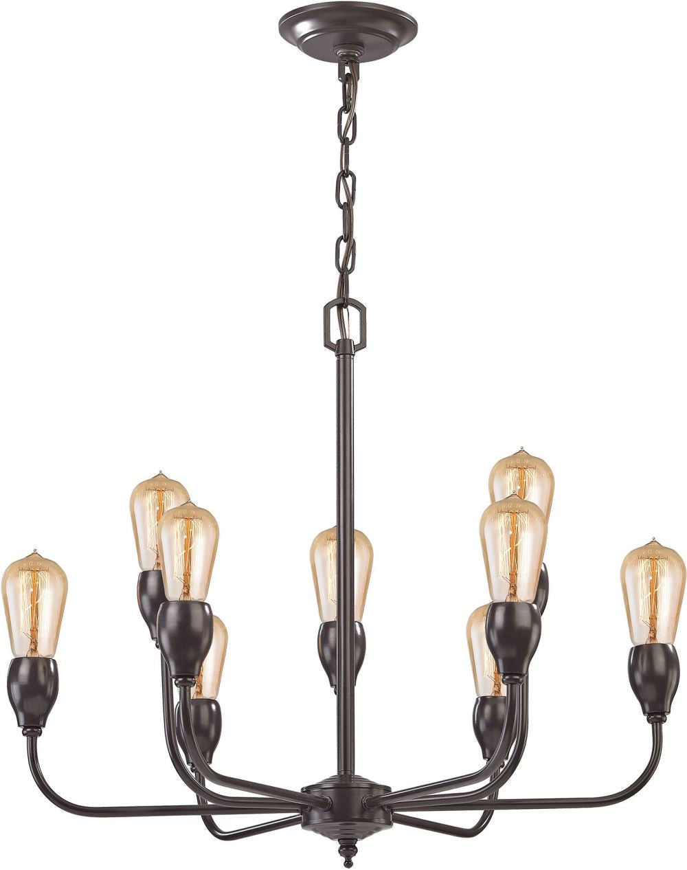 Vernon 9 Light Chandelier In Oil Rubbed Bronze