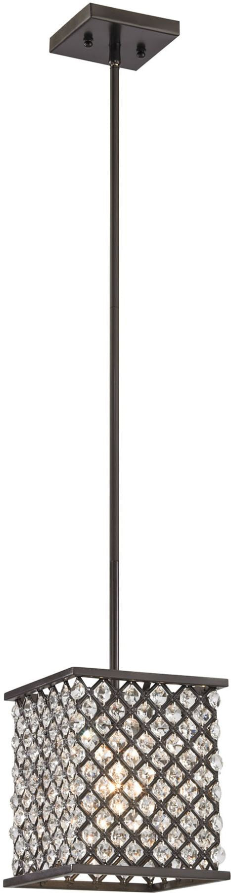 Genevieve 1 Light Pendant In Oil Rubbed Bronze