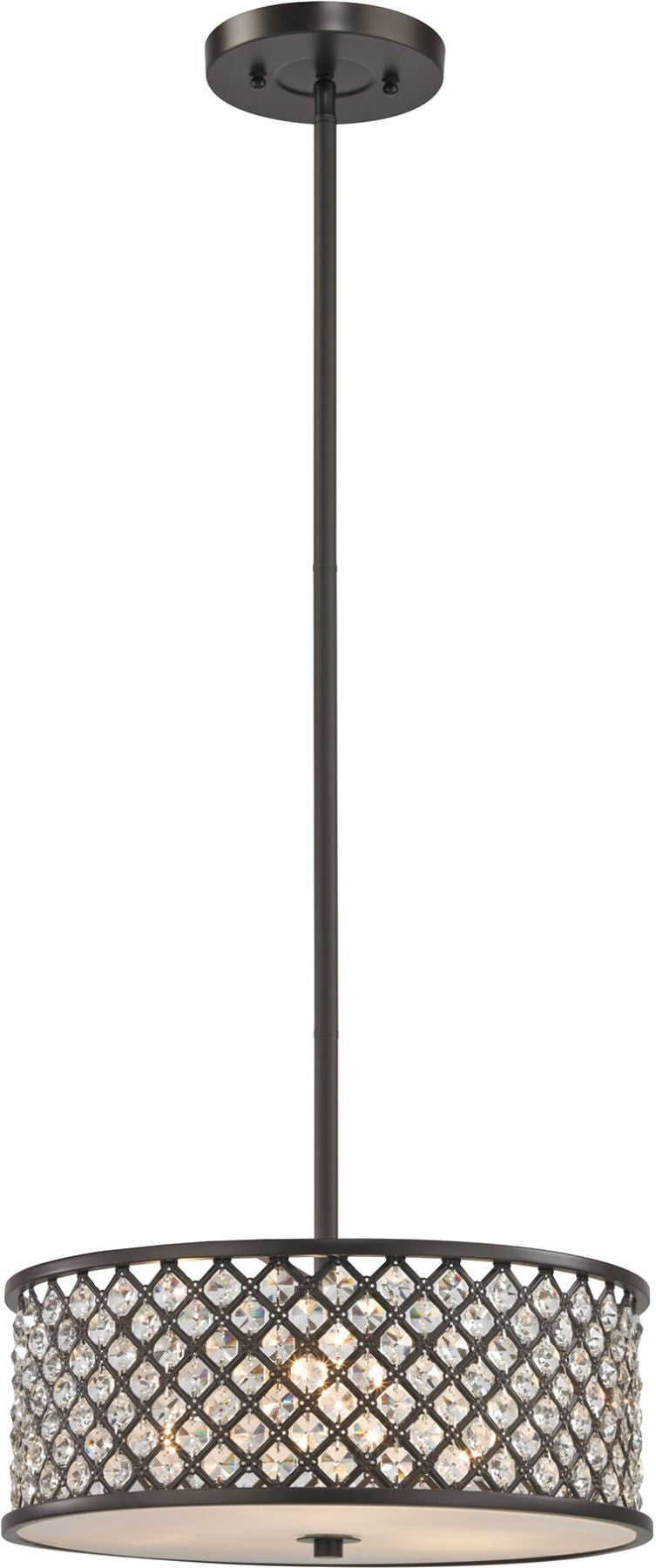 Genevieve 3 Light Chandelier In Oil Rubbed Bronze