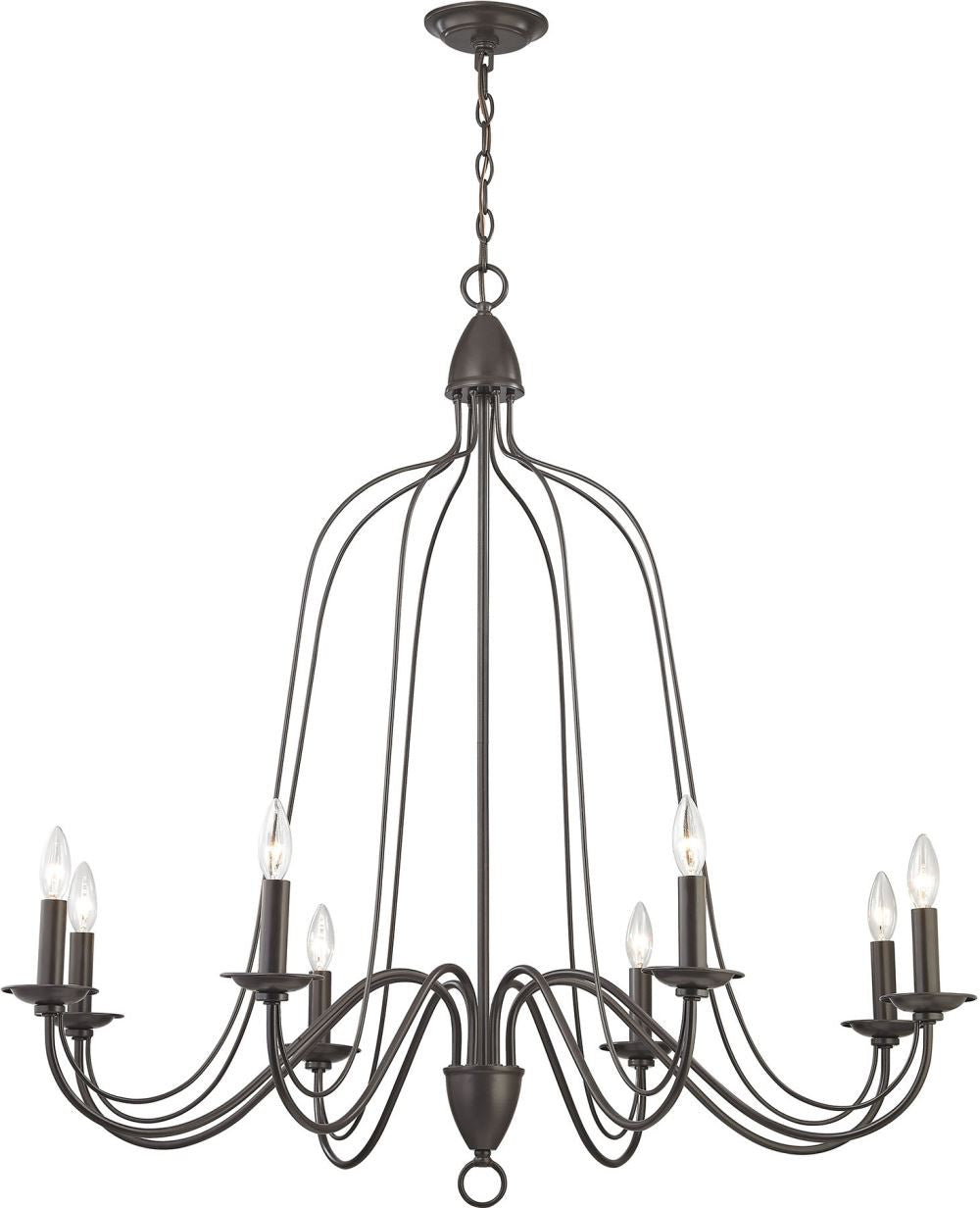 Monroe 8 Light Chandelier In Oil Rubbed Bronze