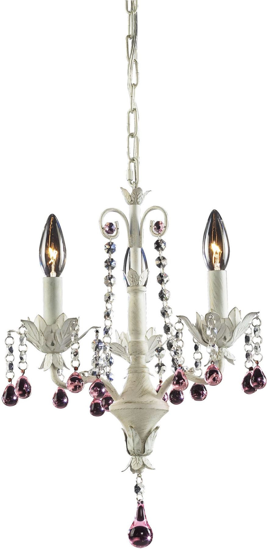 Elise 3 Light Chandelier In Antique White