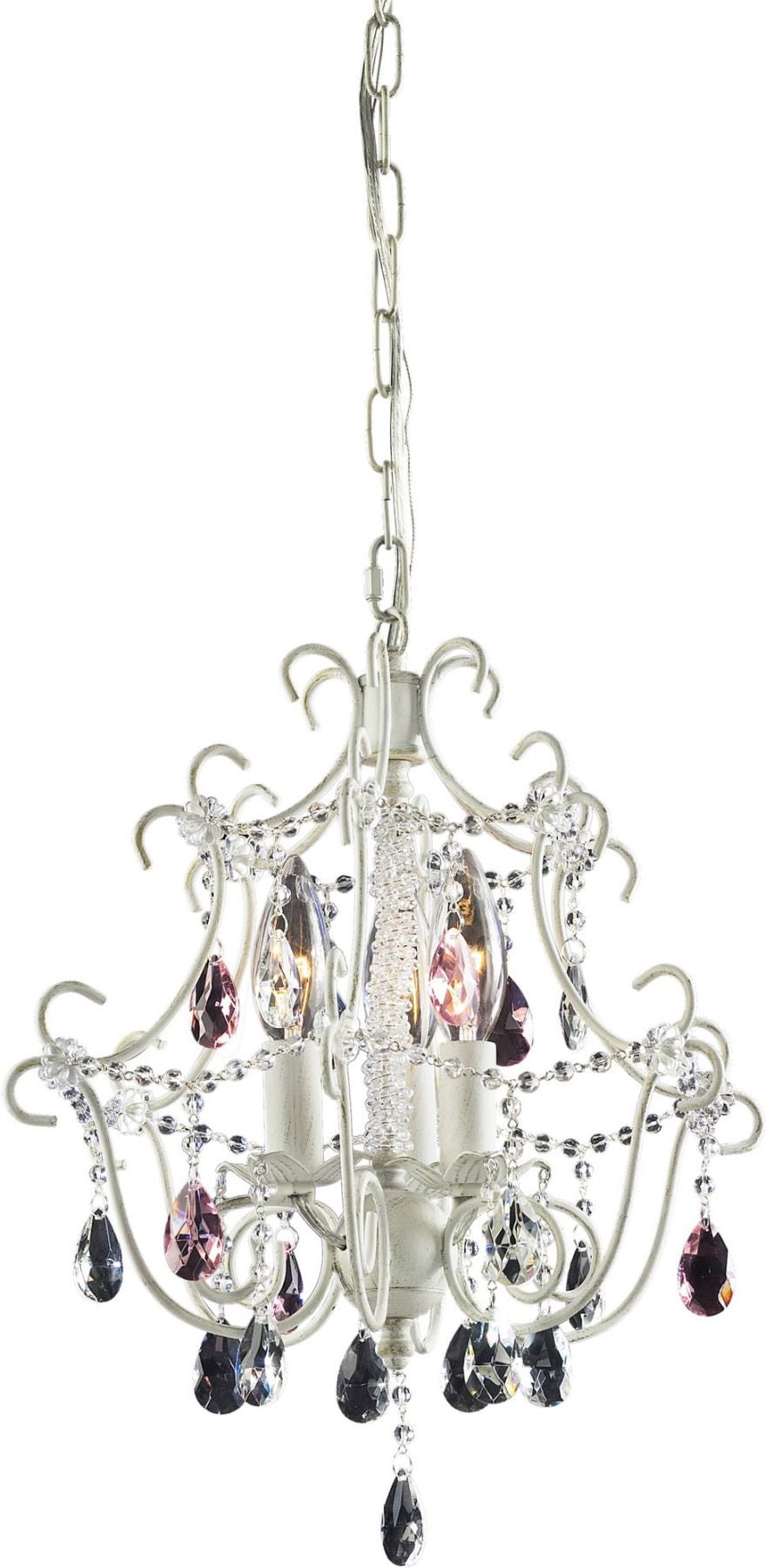 Elise 3 Light Chandelier In Antique White