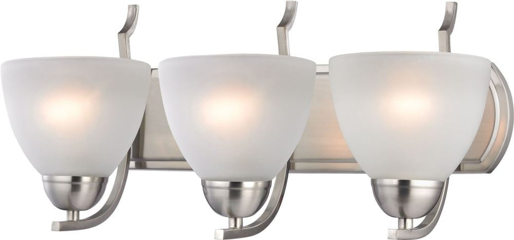 Kingston 3 Light Vanity In Brushed Nickel