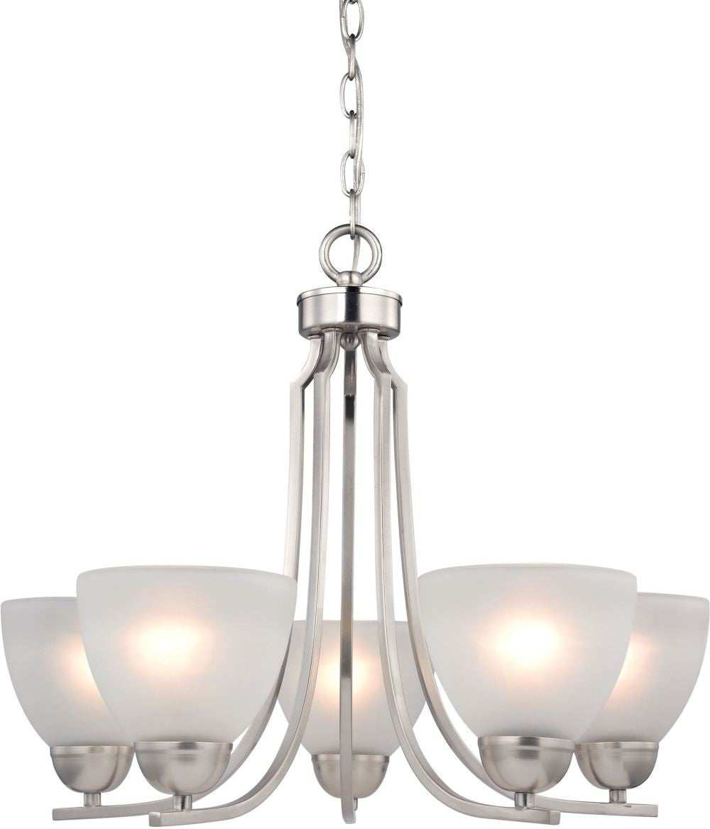 Kingston 5 Light Chandelier In Brushed Nickel