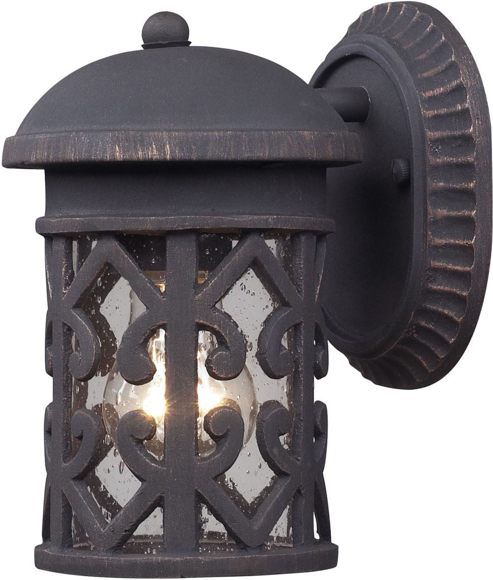 Tuscany Coast 1 Light Outdoor Sconce In Weathered Charcoal