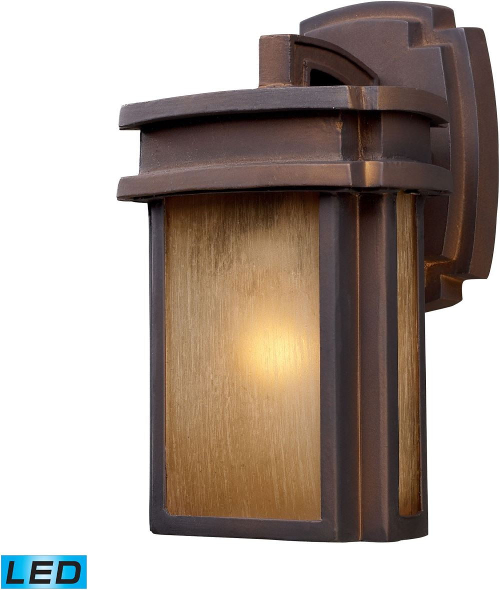 Sedona 1 Light Outdoor Led Wall Sconce In Clay Bronze