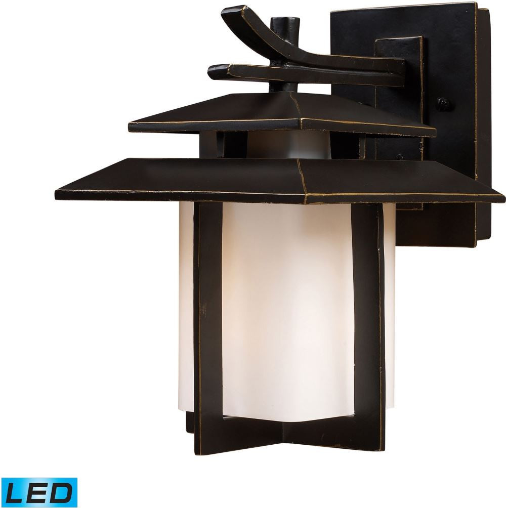 Kanso 1 Light Outdoor Led Sconce In Hazelnut Bronze