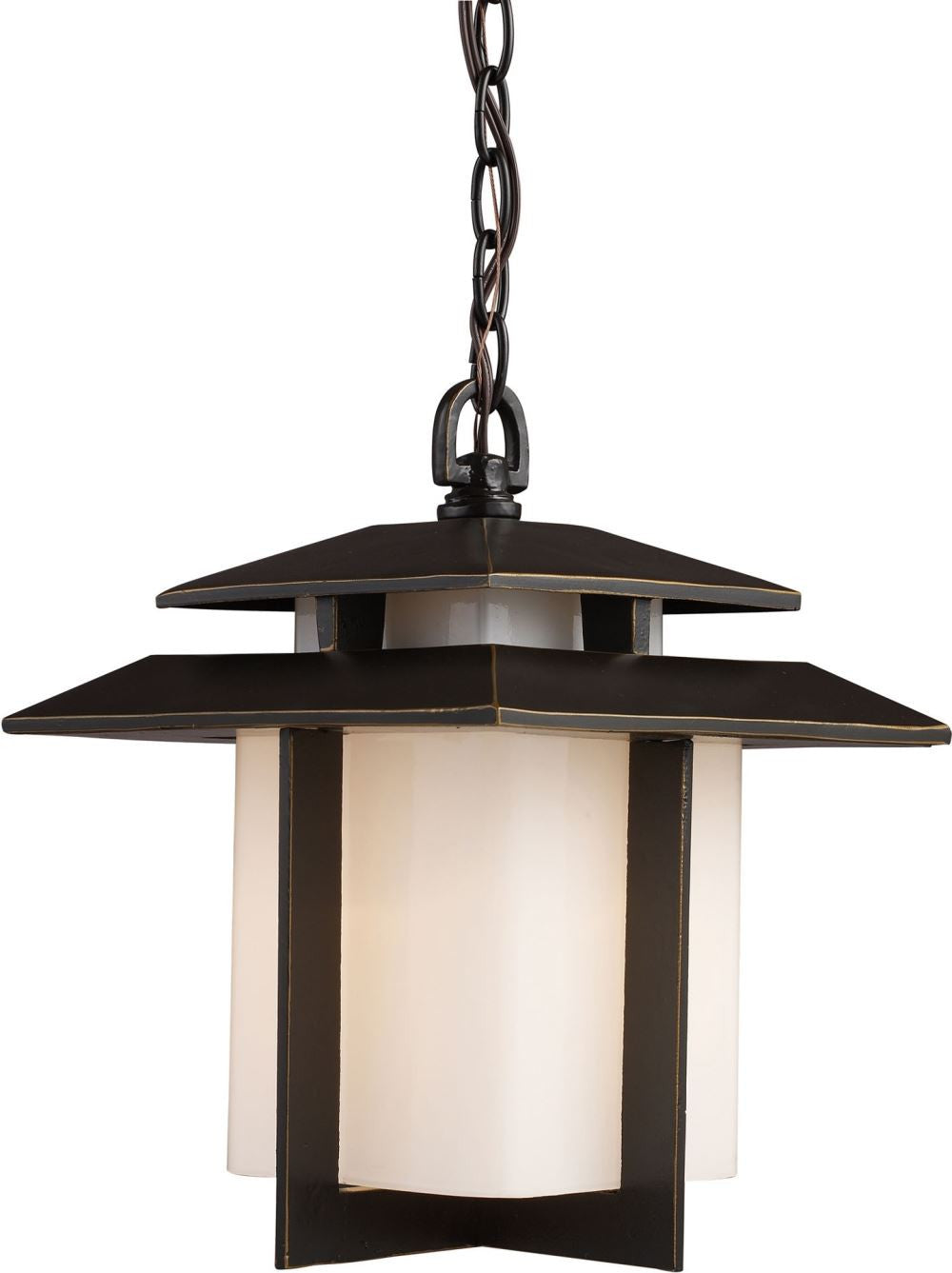 Kanso 1 Light Outdoor Pendant In Hazlenut Bronze