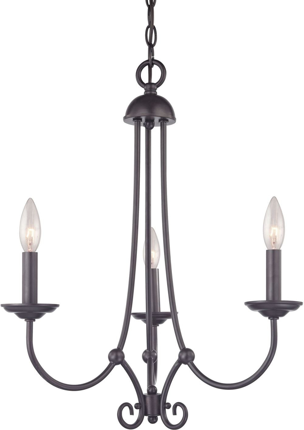 Williamsport 3 Light Chandelier In Oil Rubbed Bronze