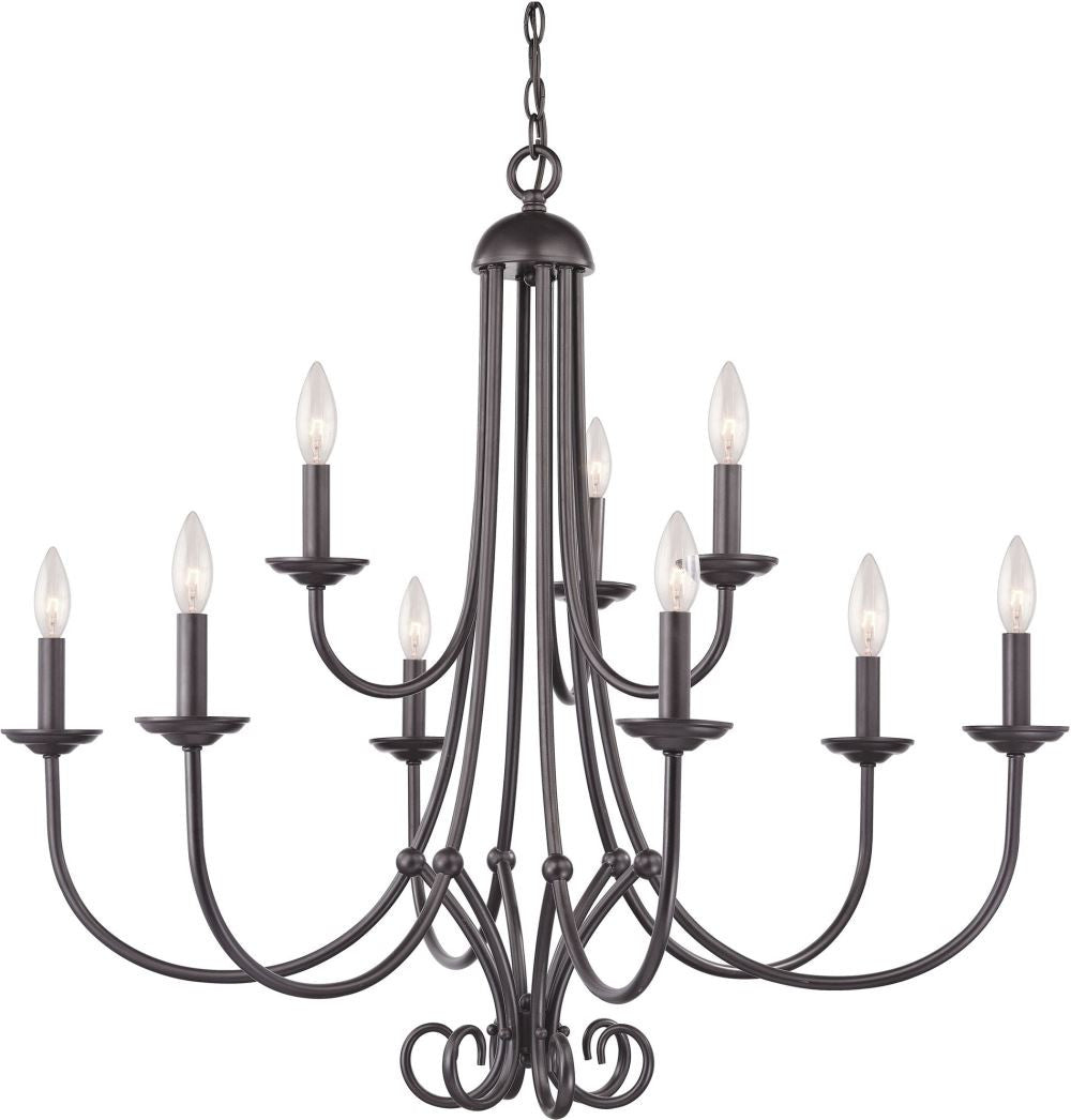 Williamsport 9 Light Chandelier In Oil Rubbed Bronze