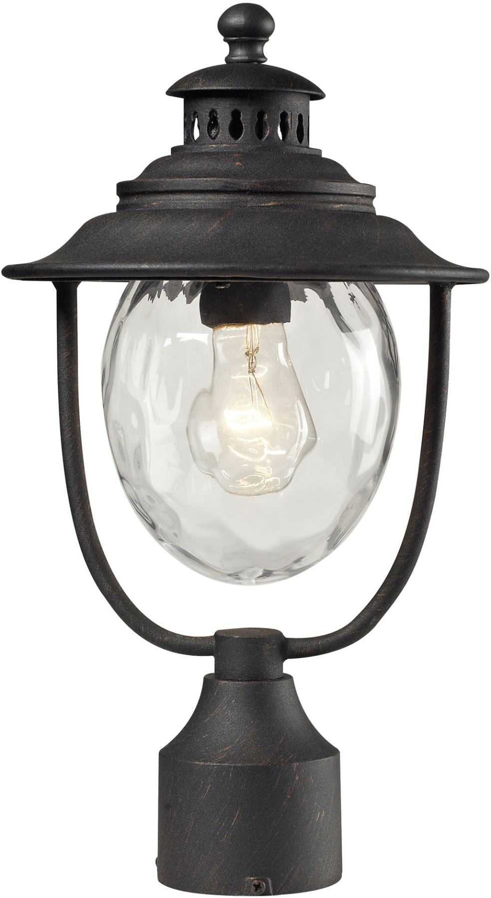 Searsport 1 Light Outdoor Post Lamp In Weathered Charcoal