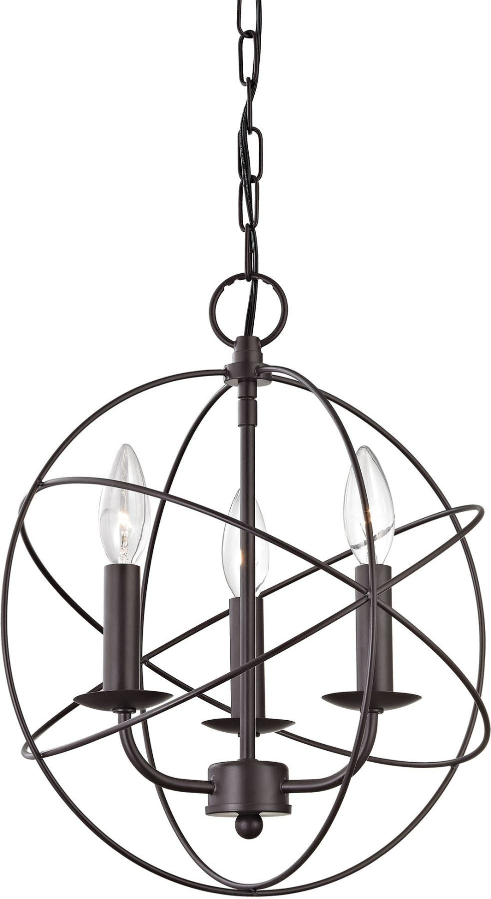 Williamsport 3 Light Chandelier In Oiled Rubbed Bronze