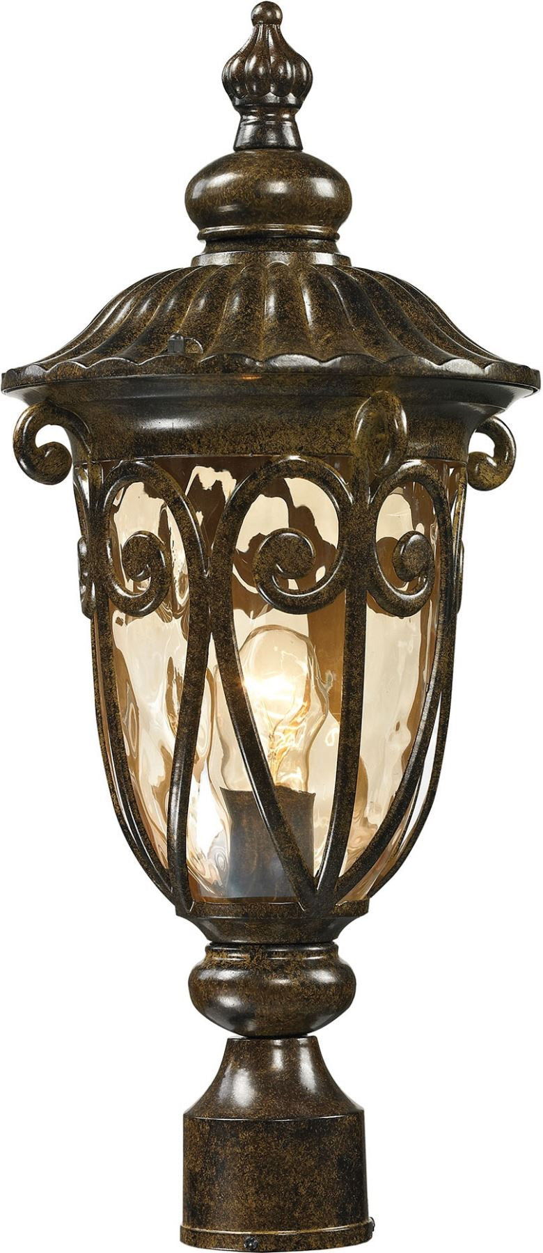 Logansport 1 Light Outdoor Post Lamp In Hazelnut Bronze