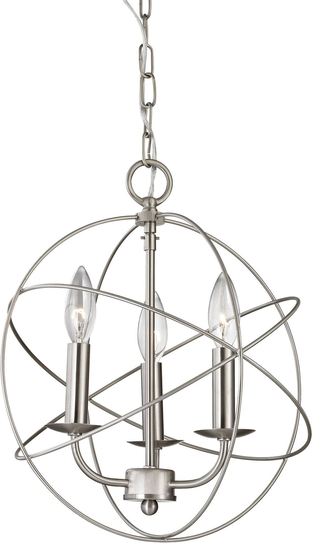 Williamsport 3 Light Chandelier In Brushed Nickel