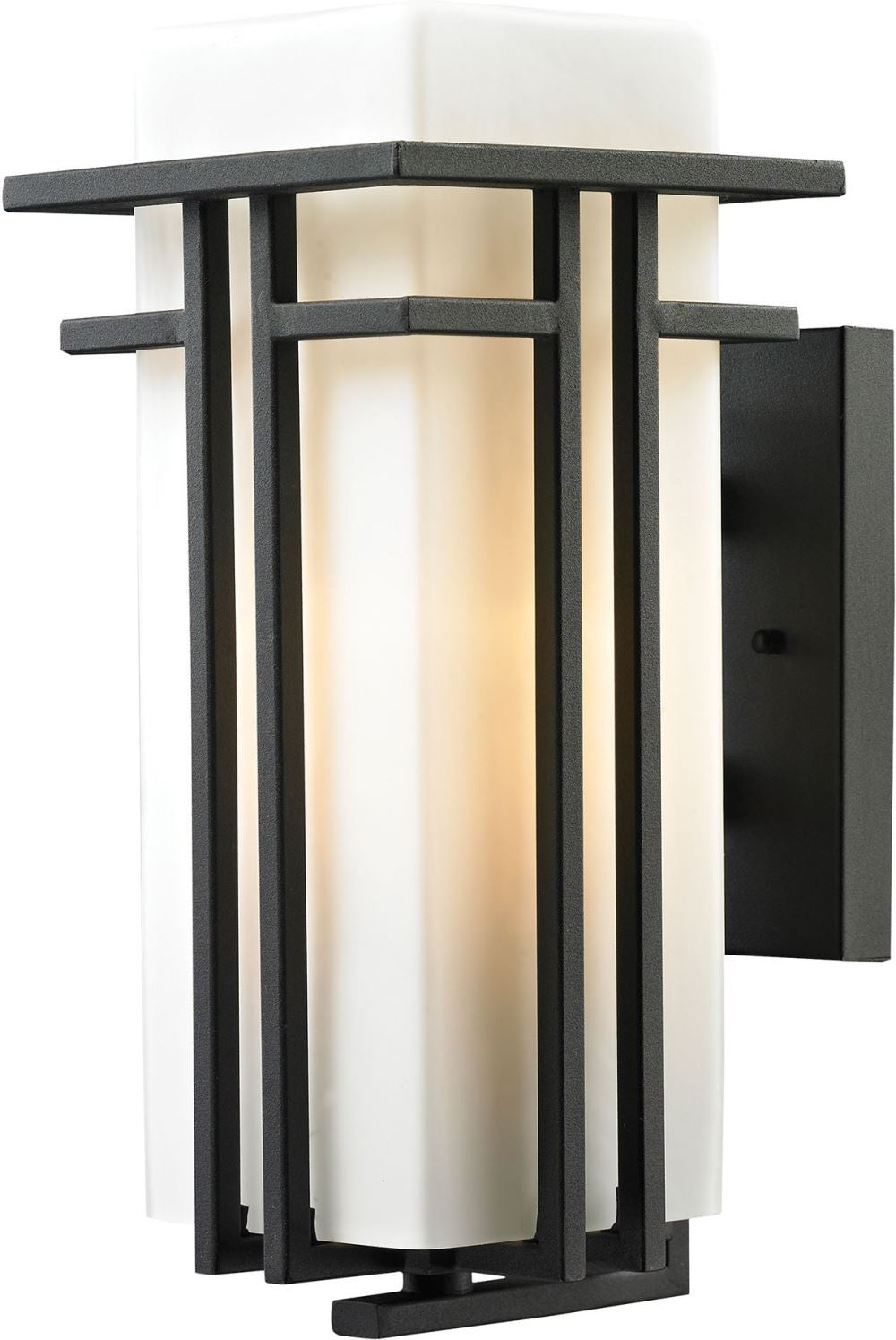 Croftwell 1 Light Outdoor Sconce In Textured Matte Black