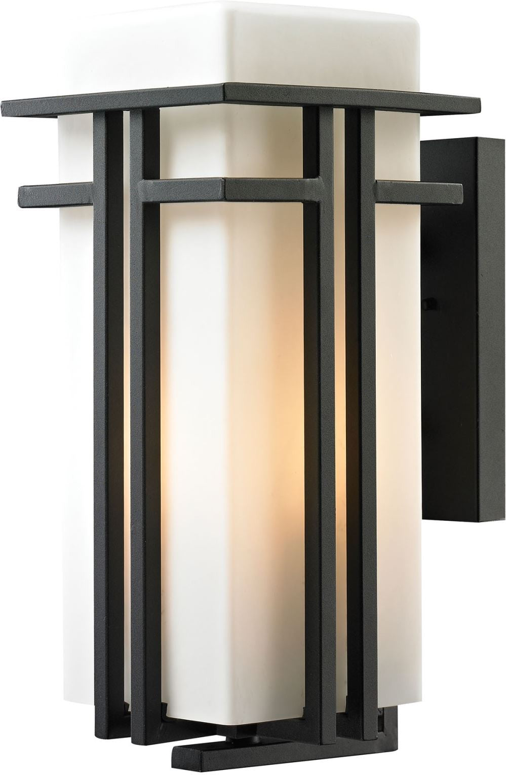 Croftwell 1 Light Outdoor Sconce In Textured Matte Black
