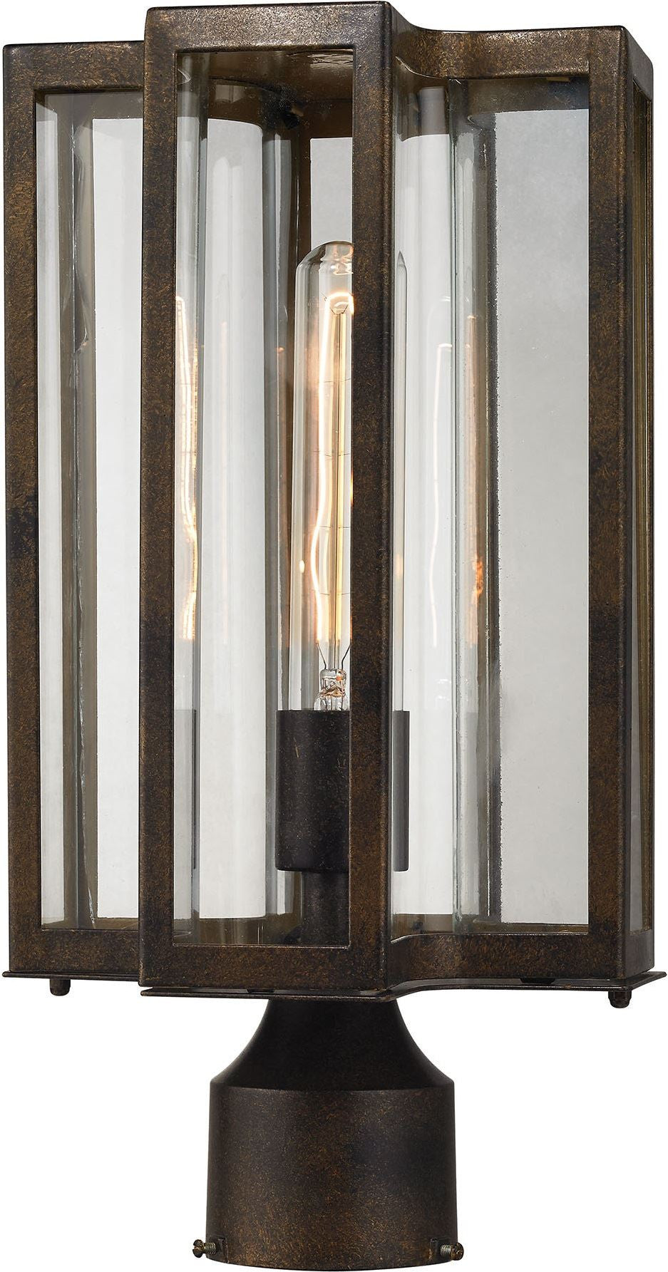 Bianca 1 Light Outdoor Post Lantern In Hazelnut Bronze