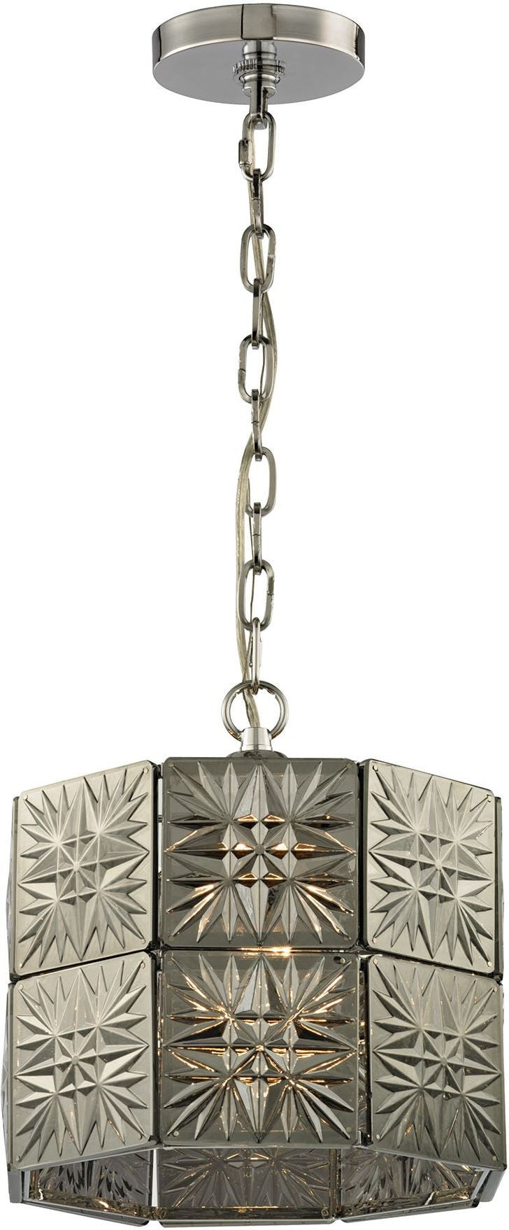 Glass Tile 1 Light Pendant In Polished Chrome