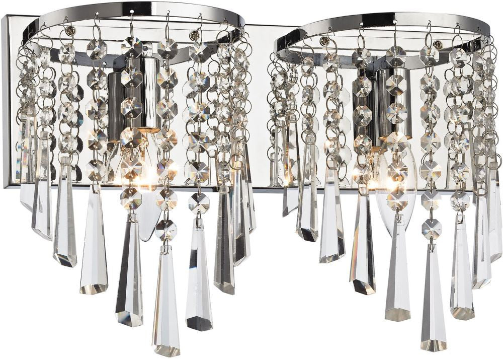 Jariah 2 Light Vanity In Polished Chrome