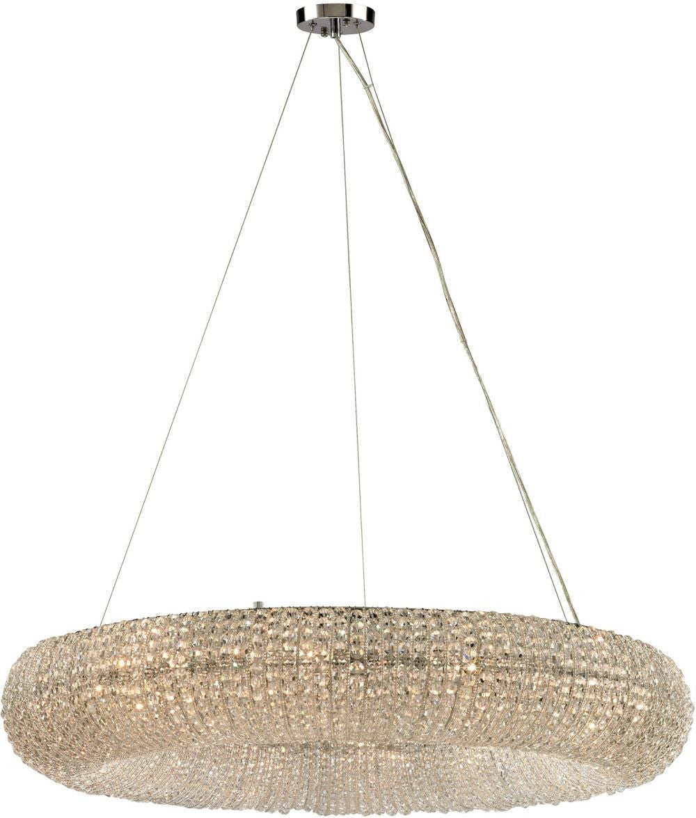 Crystal Ring 12 Light Chandelier In Polished Chrome