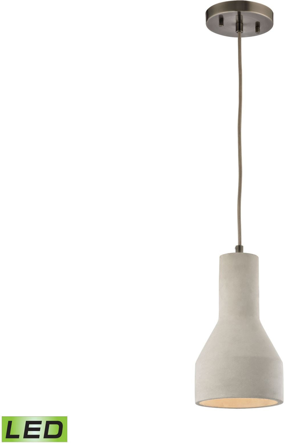 Urban Form 1 Light Led Pendant In Black Nickel