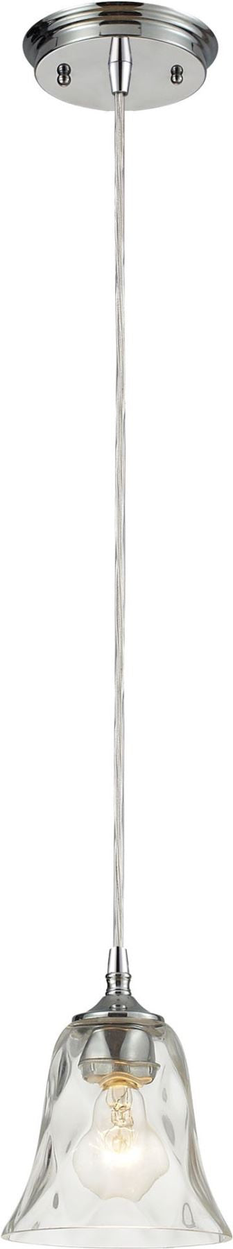 Darien 1 Light Pendant In Polished Chrome and Clear Glass