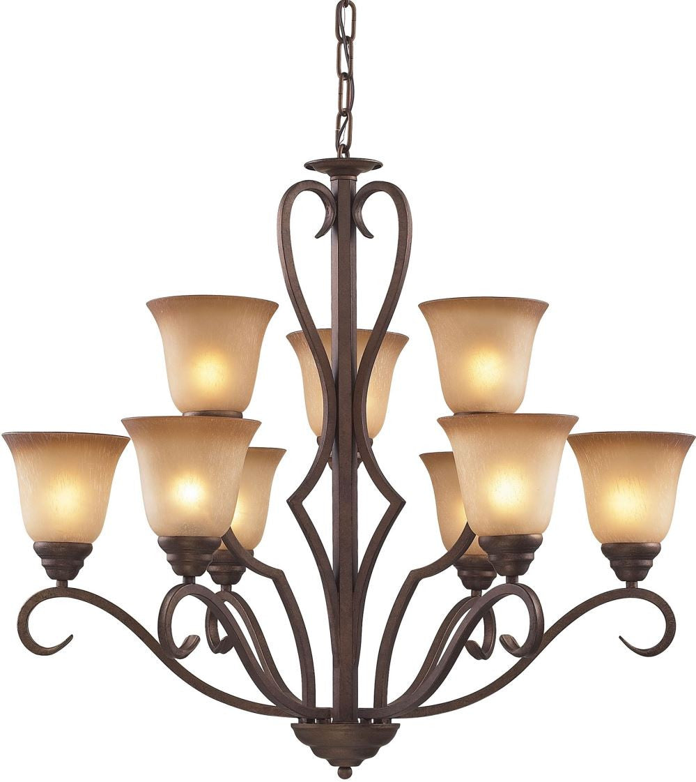 Lawrenceville 9 Light Chandelier In Mocha